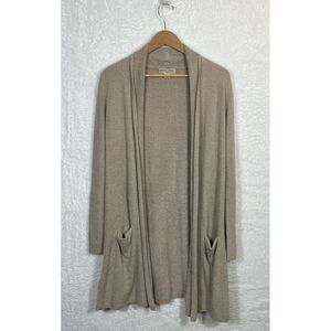 Barefoot Dreams Bamboo Chic Lite Women's Brown‎ Open Cardigan Size Large Soft